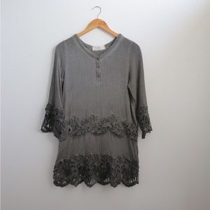 Sweet Jane Mini Gray Dress Sz: S